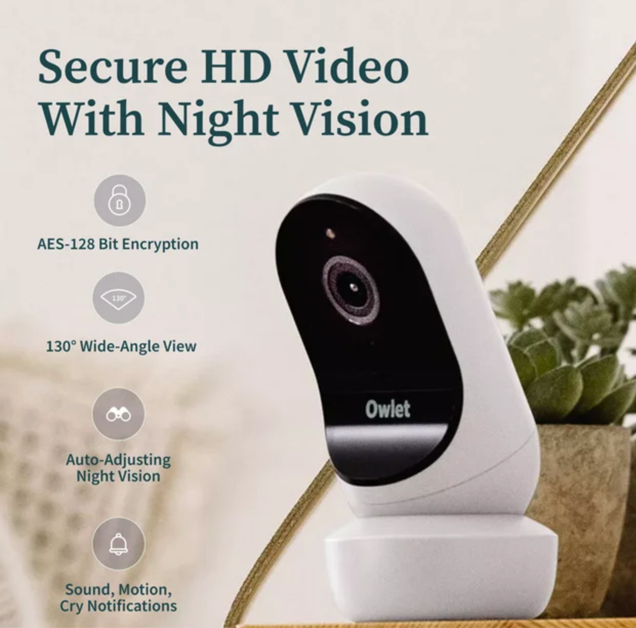 Owlet® Dream Duo 2 Smart Baby Monitor: FDA-Cleared Dream Sock® plus Cam 2 HD WiFi Video